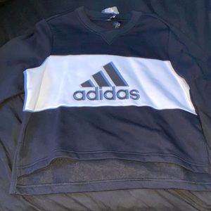 Women’s black and white Adidas sweater